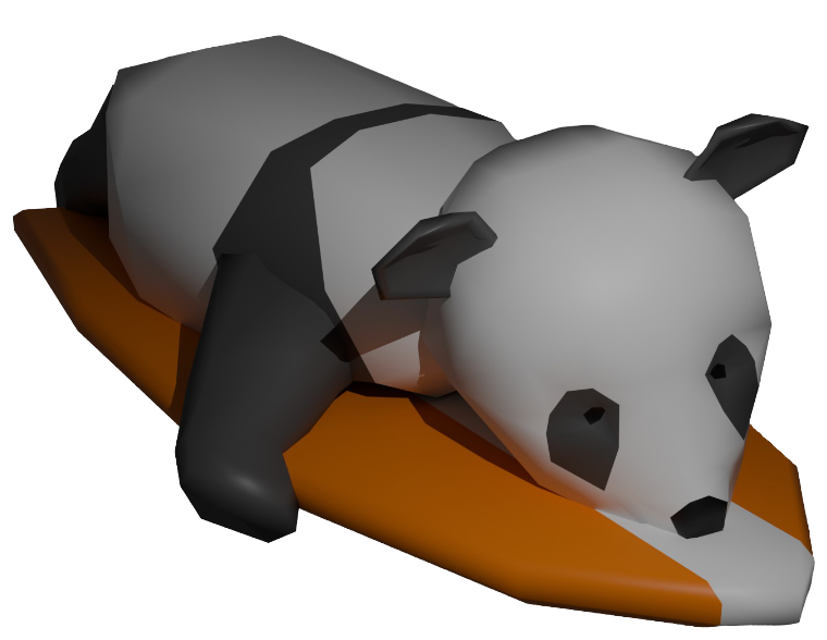 Panda on Surfboard